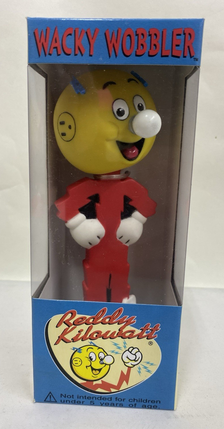 Reddy Kilowatt Wacky Wobbler Bobblehead FUNKO BOX Slightly Crushed