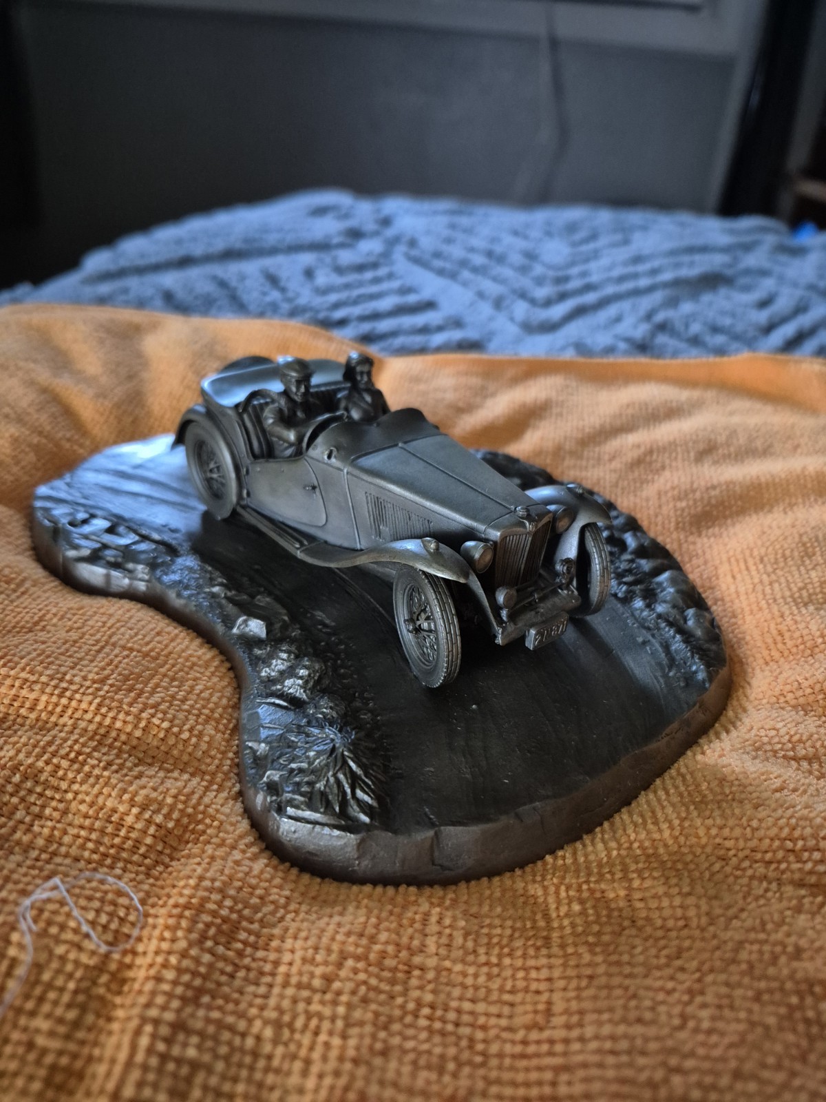 Taking the Curve -Raymond Meyers Pewter Figurine Sports Car Club of America 1978