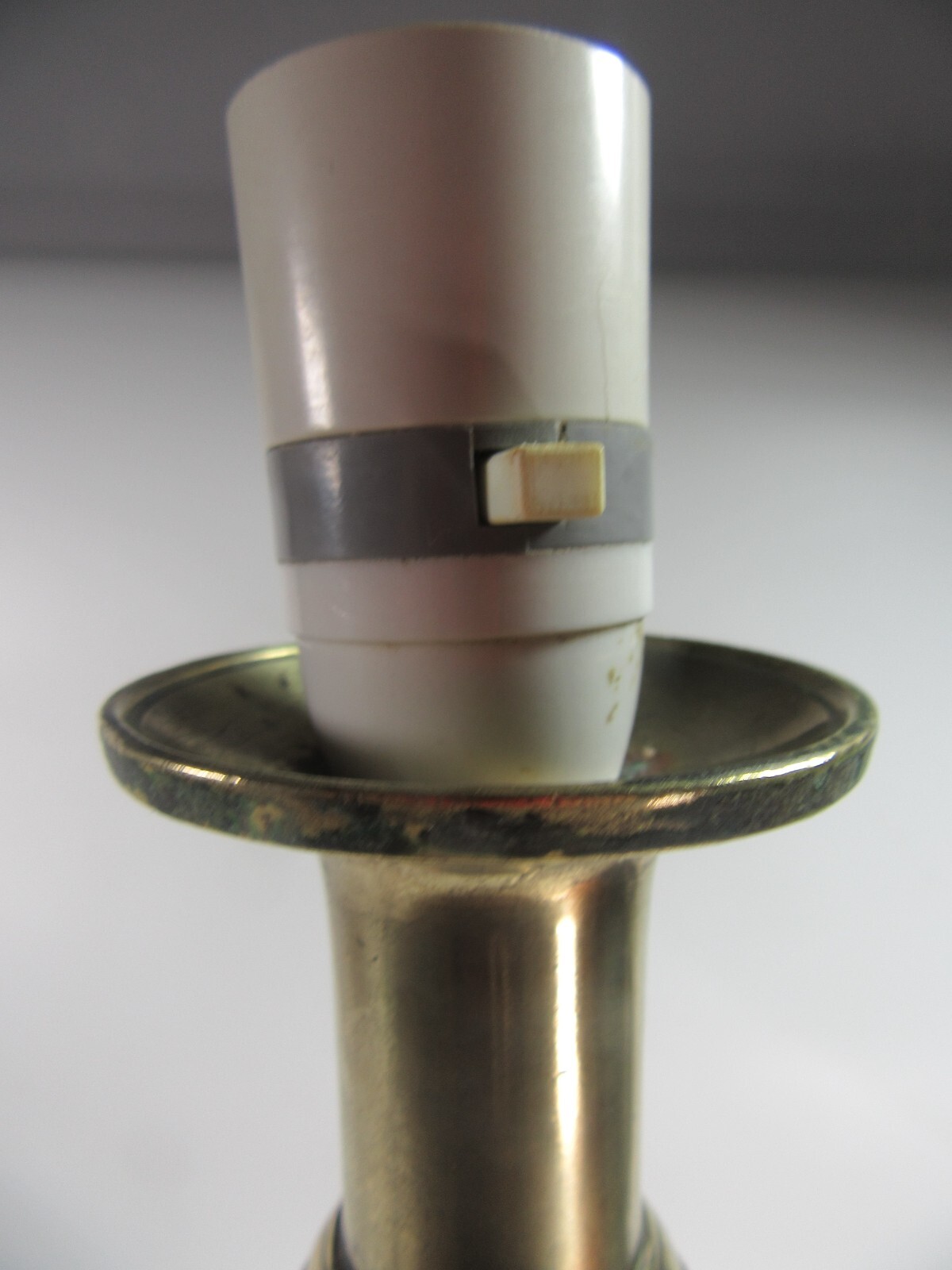 Solid Brass Vintage Banded Table Desk Lamp 41cm high