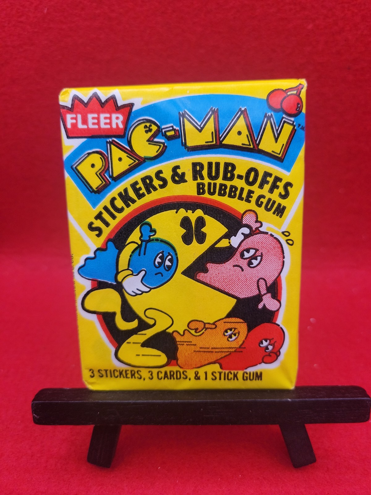 1980 FLEER PAC-MAN Wax Pack Sealed Unopened Stickers Rub-Off Cards