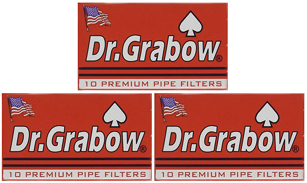 3 Boxes of 10 Dr Grabow 6mm Premium Pipe Filters – Made in the USA – 5634-3