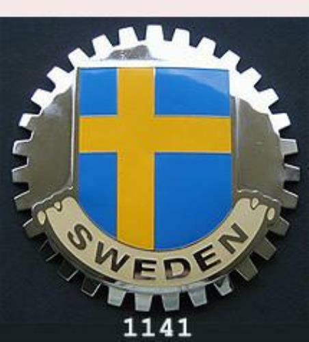 SWEDISH FLAG CAR GRILLE BADGE – FLAG OF SWEDEN CAR EMBLEM