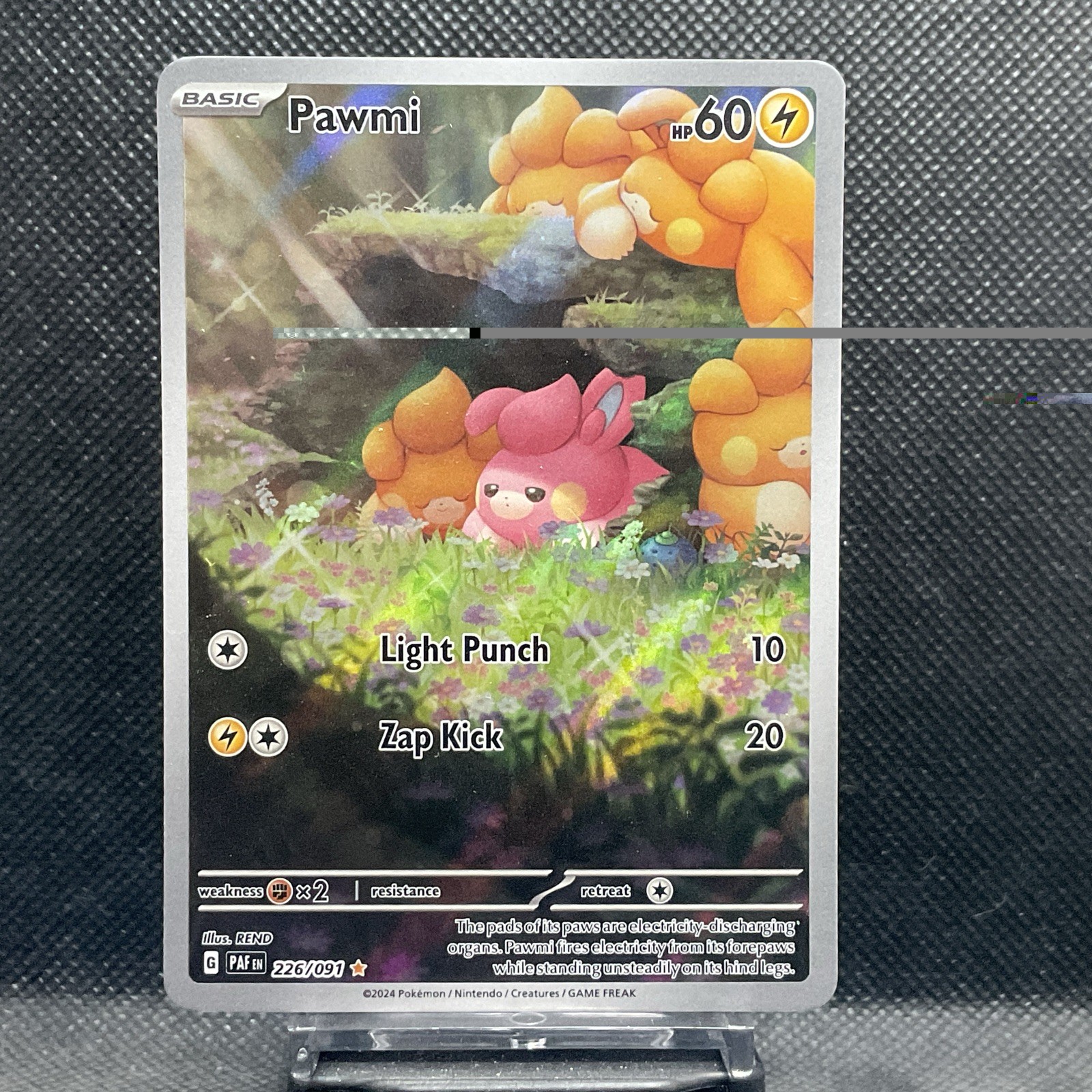 Pawmi Pokemon TCG Scarlet & Violet Paldean Fates 226/091 Holo Illustration