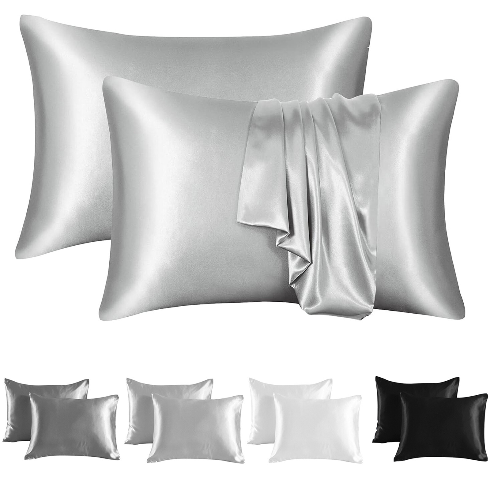 2Pack Pillow Cases Ultra Soft Breathable Bedding Pillow Cover Standard Queen