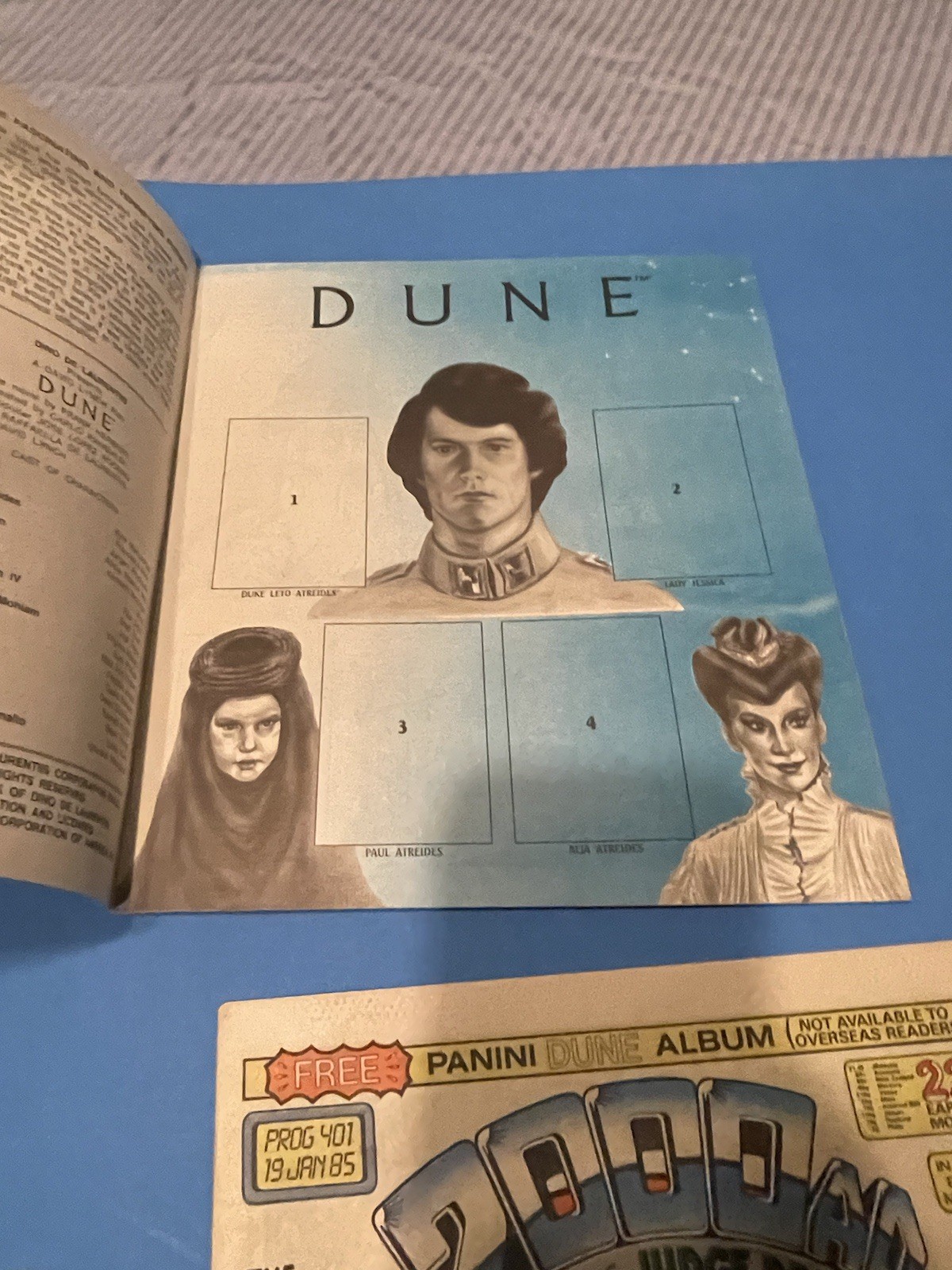 2000 AD/Judge Dredd David Lynch Dune Tie-in With Sticker Book And Stickers