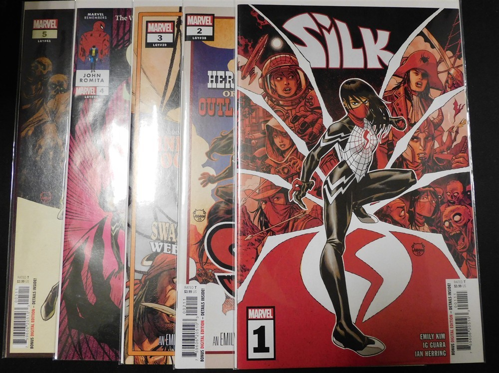 SILK 1-5 MARVEL COMIC SET COMPLETE LGY 37-41 KIM GUARA IAN HERRING MAHER 2023 NM