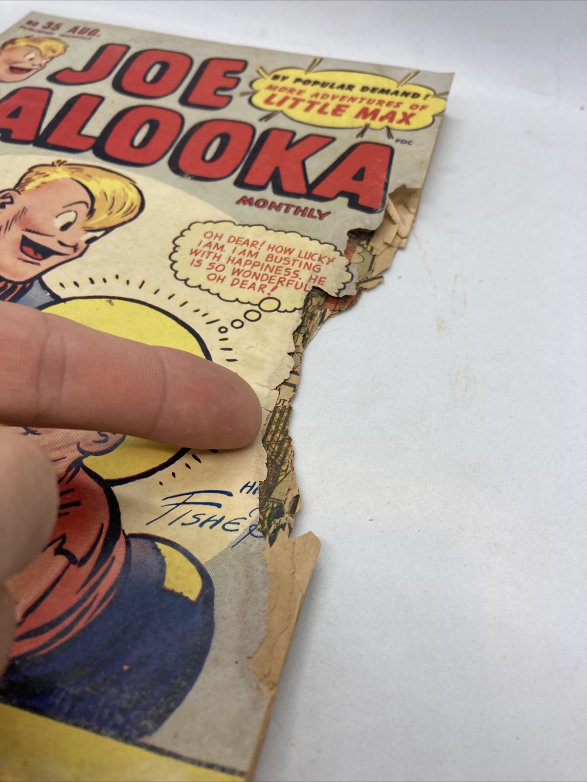 Joe Palooka #35 1949 Damage To The Side Very Rough AS IS
