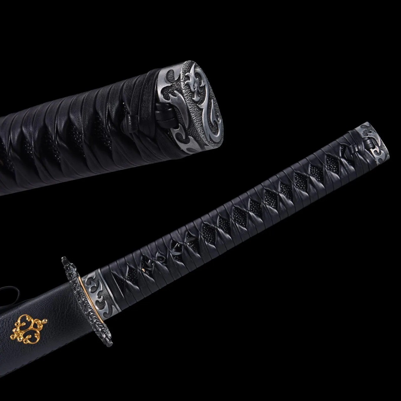 HANDMADE JAPANESE SAMURAI KATANA SWORD DAMASCUS FOLDED STEEL SHARP FULL TANG