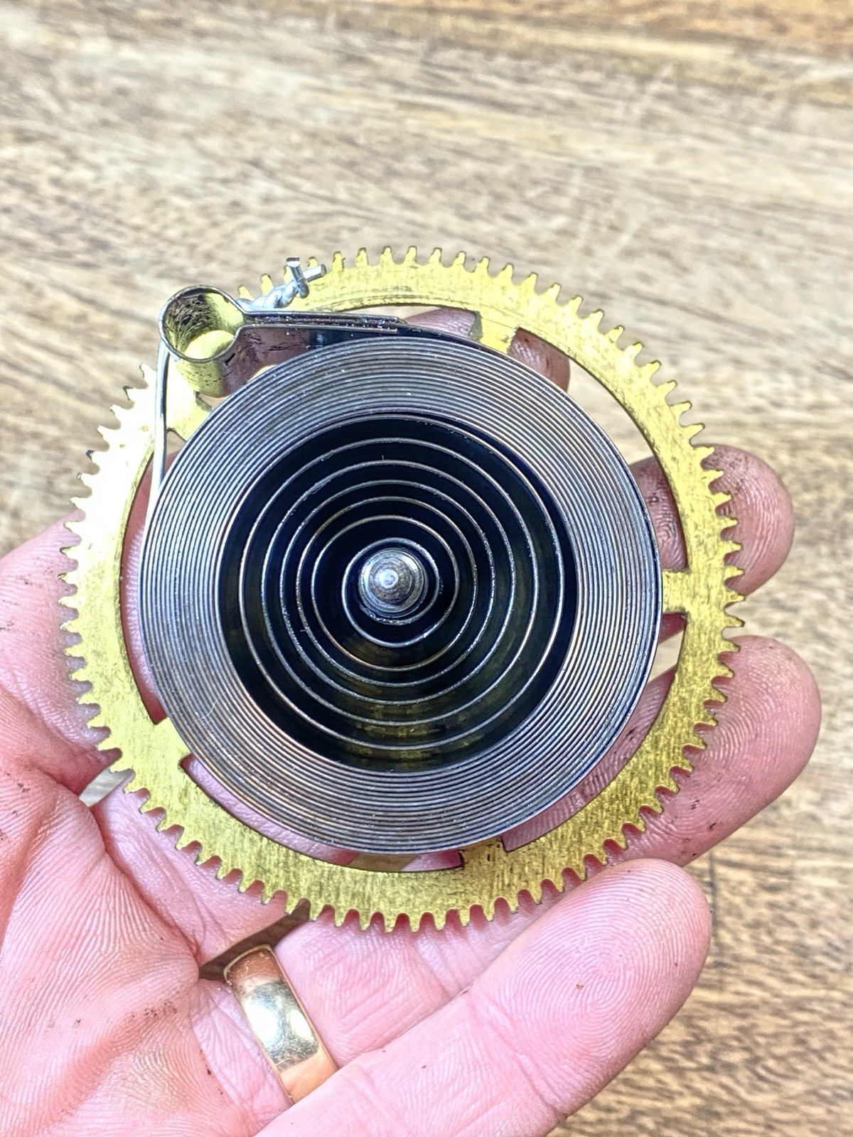 Unmarked Clock Movement Time Side Main Wheel (See Pics To ID) (KD2504)