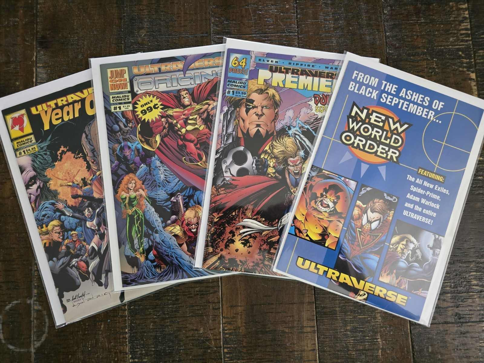 Ultraverse Specials Lot Premiere #1 Origins #1 Year One #1 Promo 4‑Issue Malibu