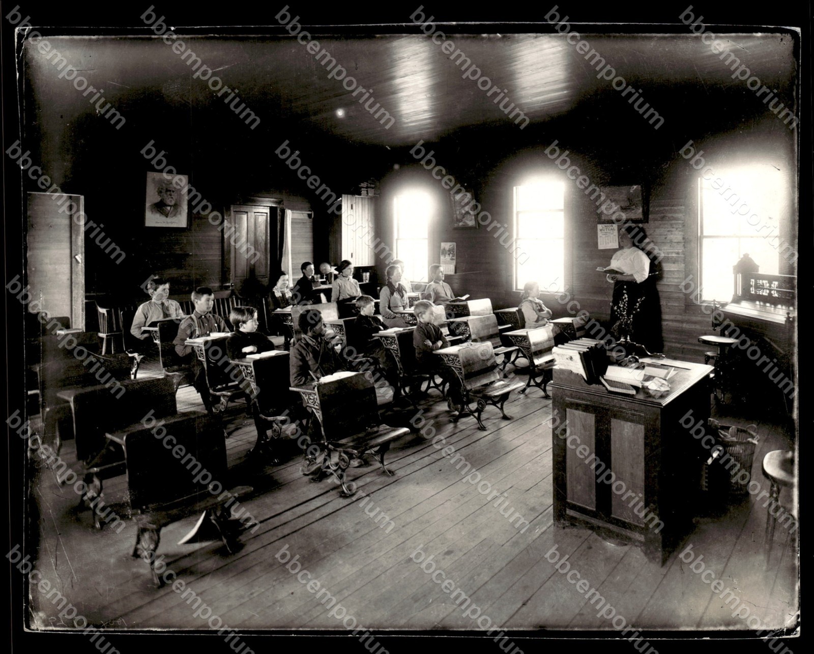 Schoolhouse In 1910 6.5″ x 8.5″ Brown Brothers Original Type 1 Photograph G471