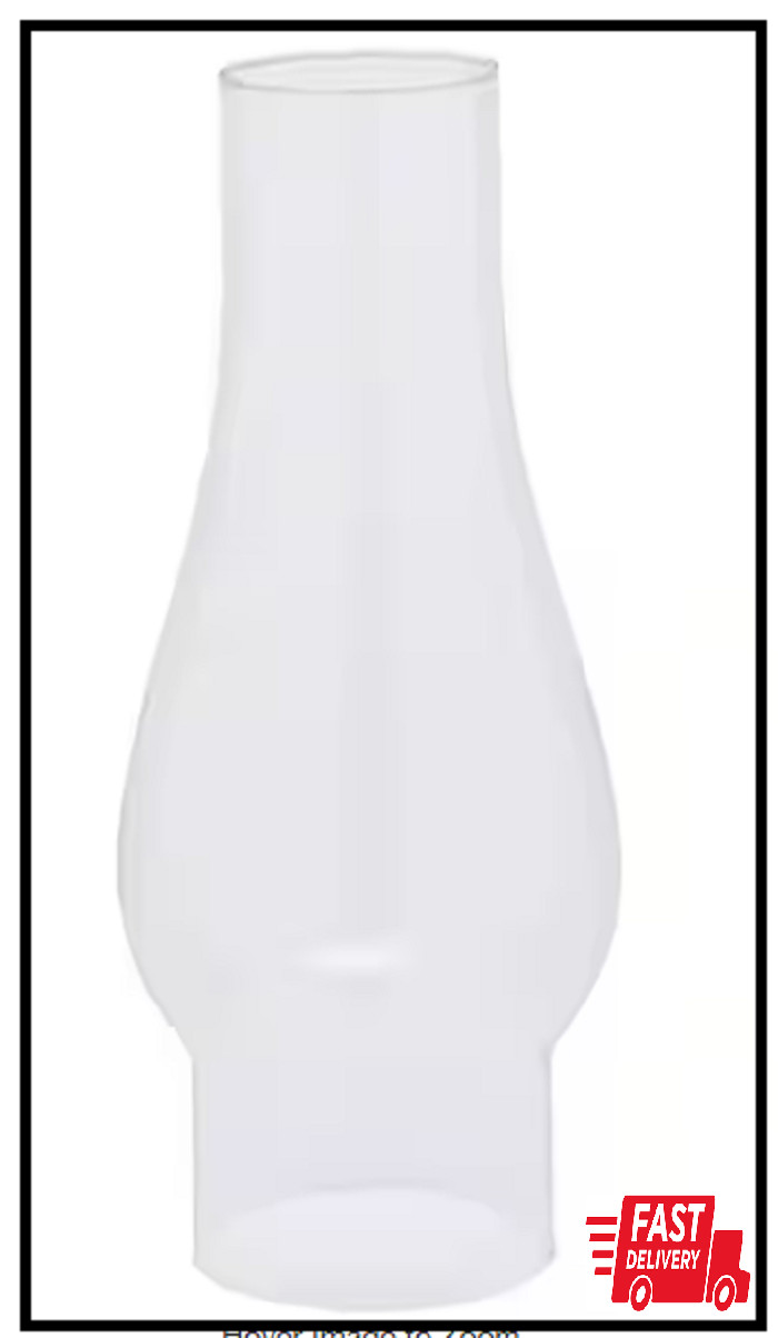 8-1/2-in. Clear Handblown Replacement Oil Lamp Chimney 2-5/8 in. Fitter Bulge