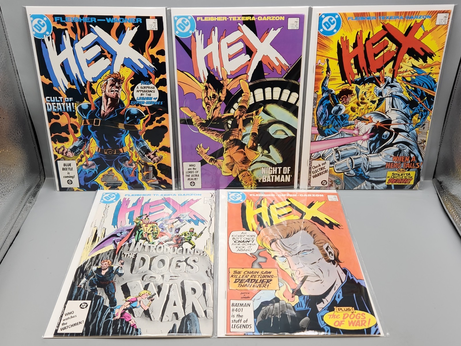 Hex #10,11,12,13,15 Lot Of 5 DC Comics 1986/FREE SHIPPING
