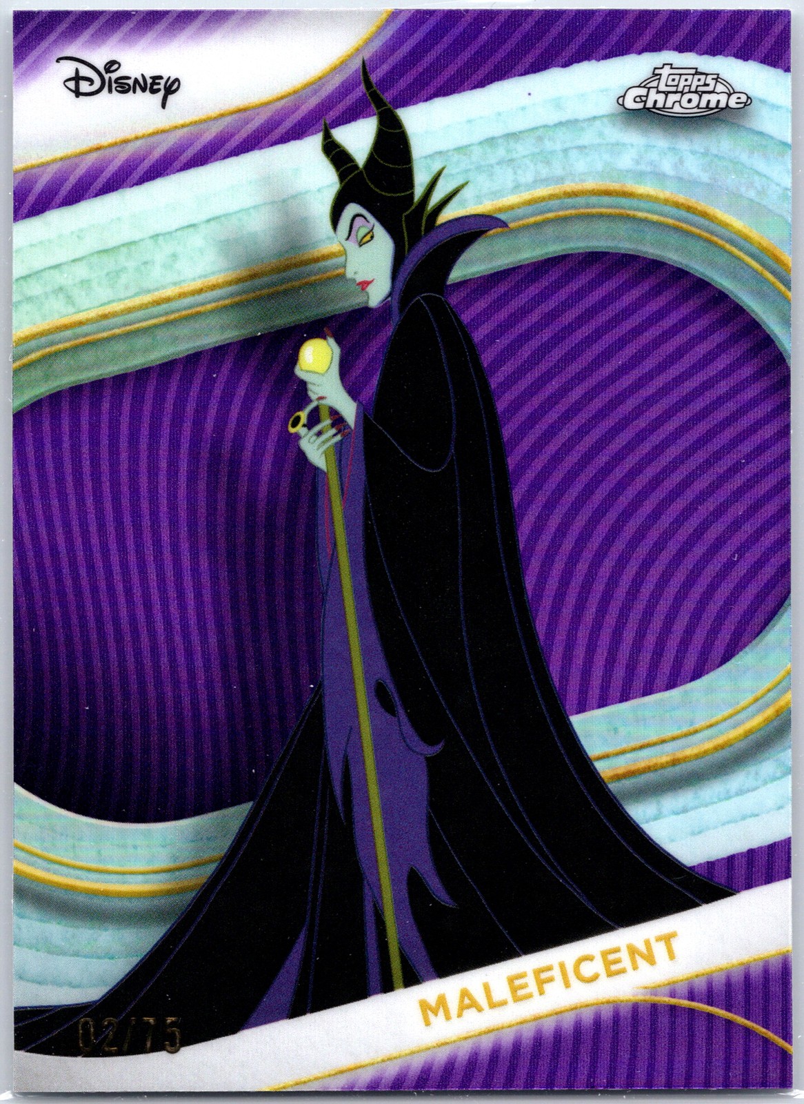 2025 Topps Chrome Disney #119 Maleficent Purple #/75