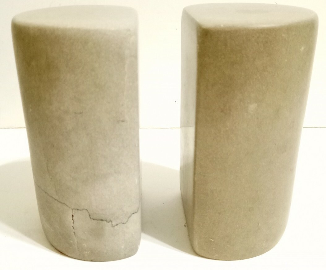 Real Earth CORE SAMPLES Stone BOOKENDS Green Texas 1950’s Oil Drilling LANDMAN