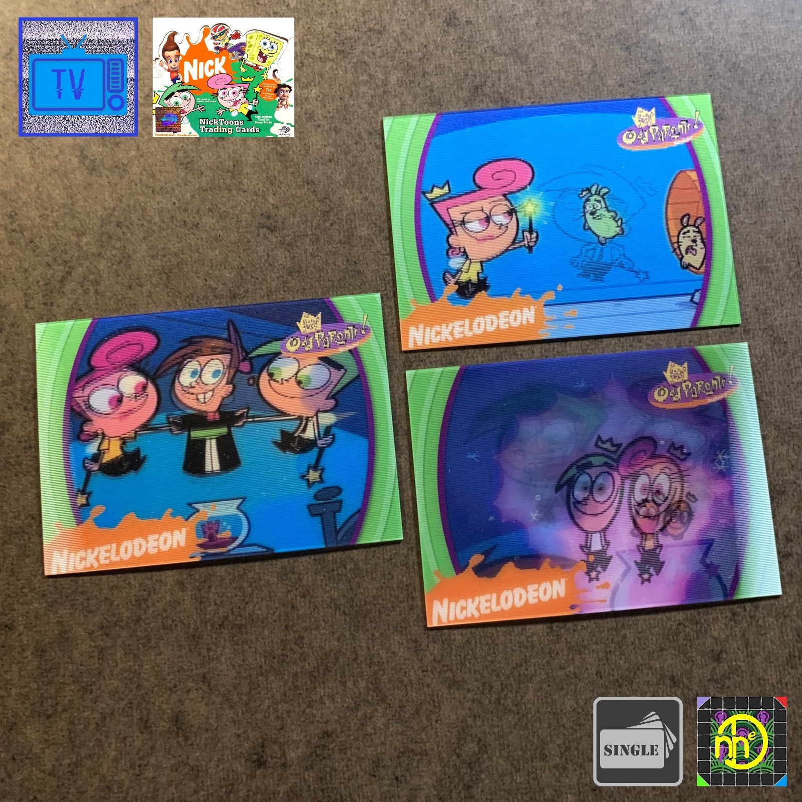 2004 Upper Deck NickToons – Card Singles – Pick Choose – Base + Lenticular