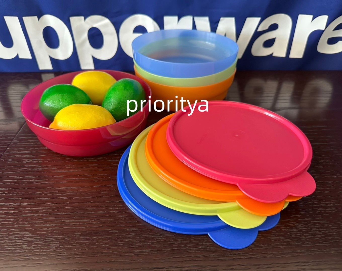 Tupperware Impressions Microwave Reheatable Cereal Bowls 2-cup Set 4 Summer New