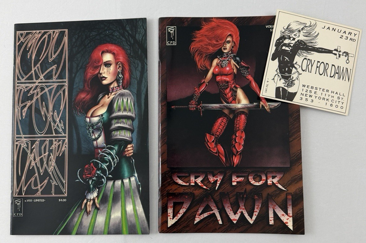 Cry for Dawn #8 Limited Edition + #8 Regular + Webster Hall Promo Sticker RARE