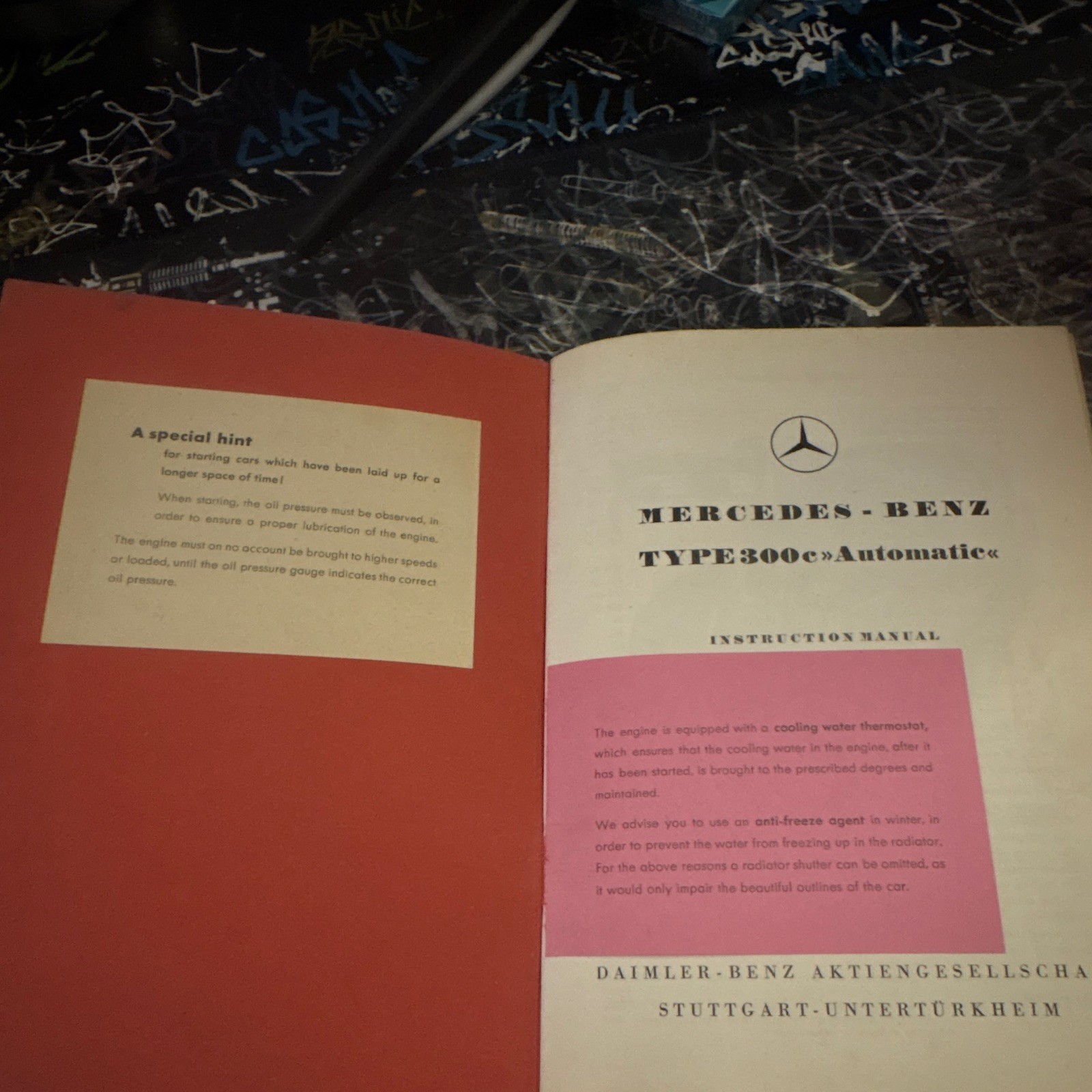 Mercedes-Benz Type 300c Automatic Instruction Manual