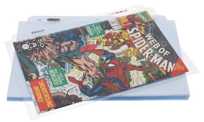 (50 Count) BCW LaserWeld® Comic Page for 3 Ring Binders – Fits Bags and Boards