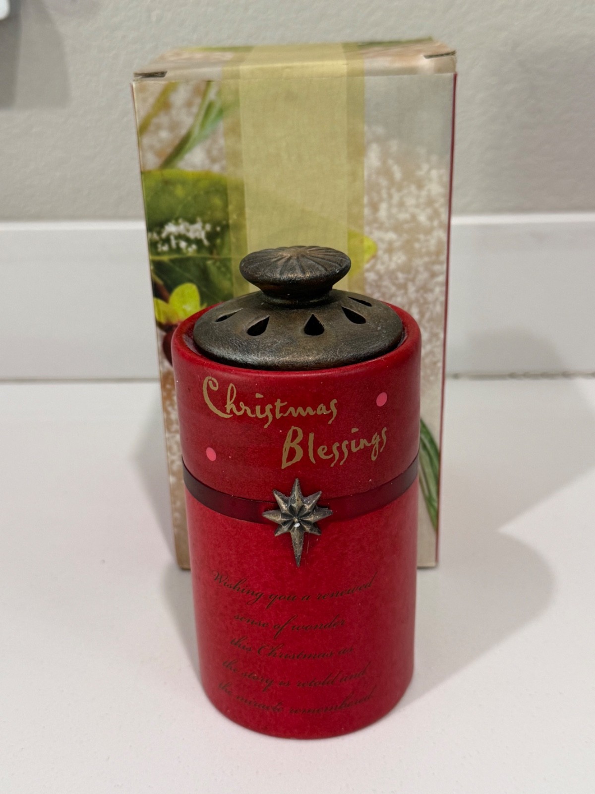 Seagull Studios HeartWarmers Spiritual Moments Christmas Candle Holder