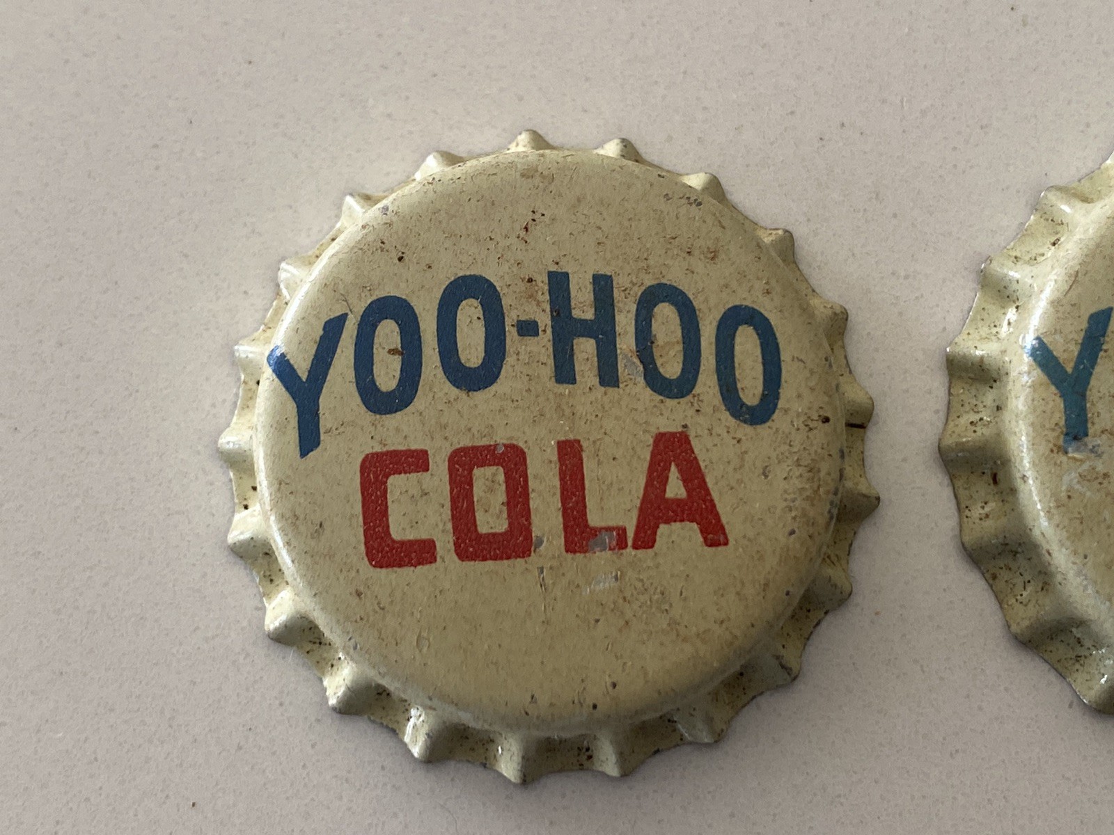 2 1950s 1960s Yoo-Hoo Unused Cola Cork Soda Bottle Cap Vintage 50s 60s YooHoo