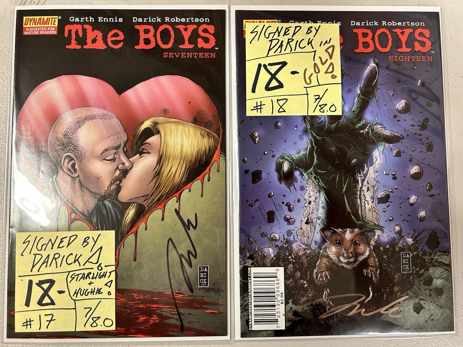The BOYS – SIGNED Comic Books – AMAZON PRIME – HOMELANDER – Darick Robertson WOW