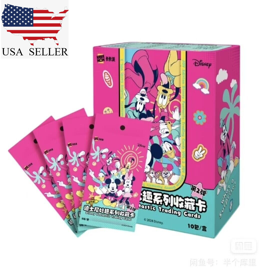 Kakawow Disney Fun Series Collectible Cards Type 2 Booster 1 Box 10 Pack New US