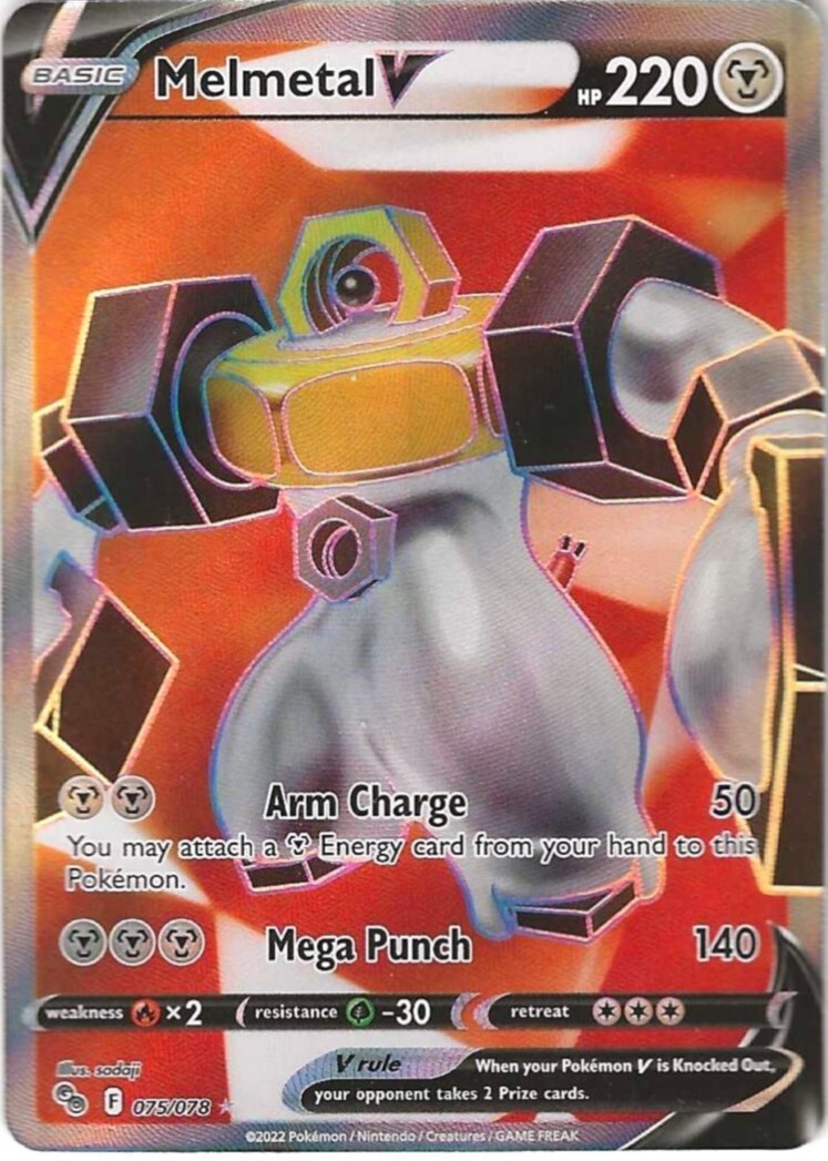 2022 Pokémon Sword & Shield Pokémon GO – #075 – Rare Ultra – MELMETAL V