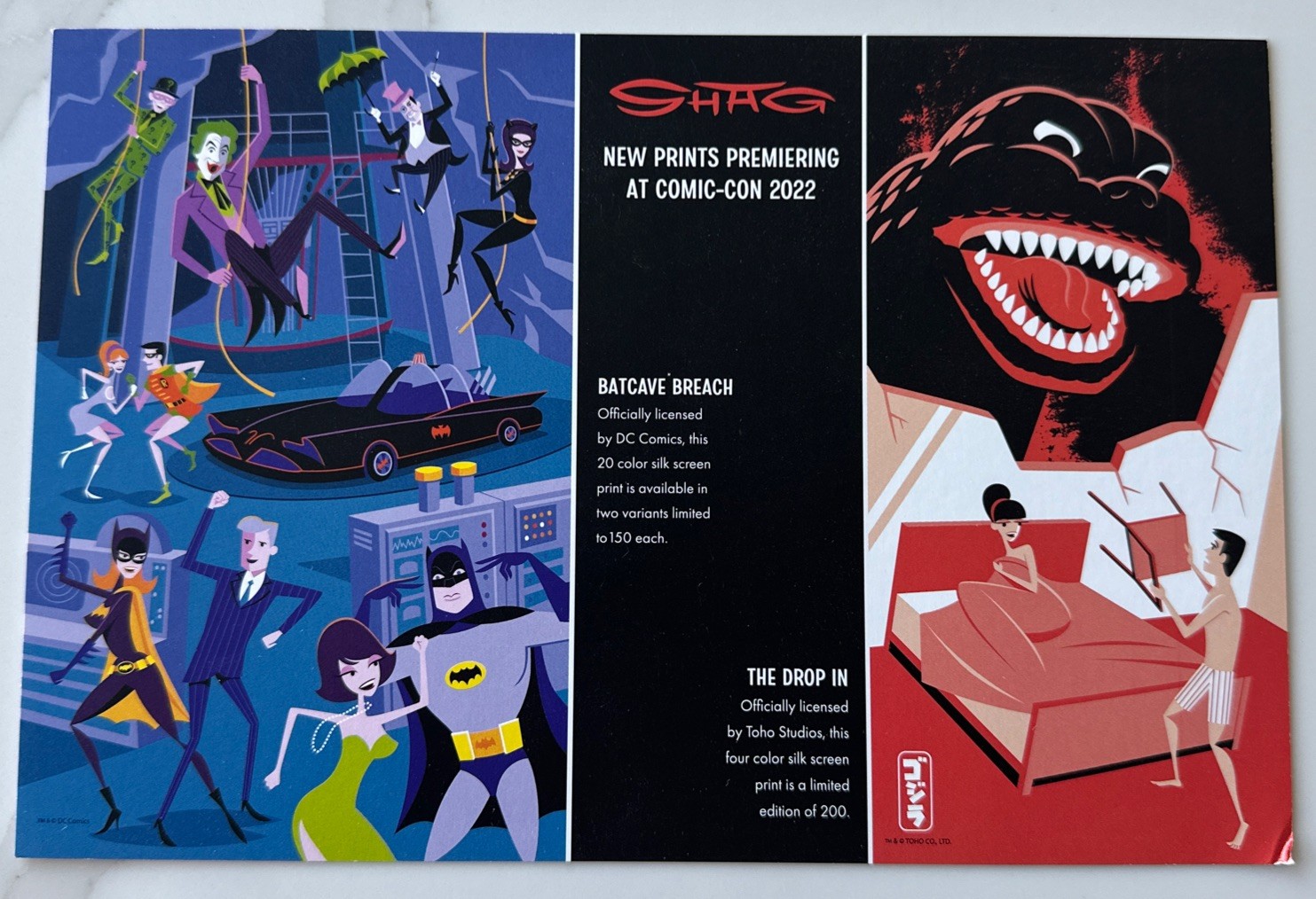 SHAG Josh Agle Batcave Breach & The Drop In Promo Ad Comic-Con 2022
