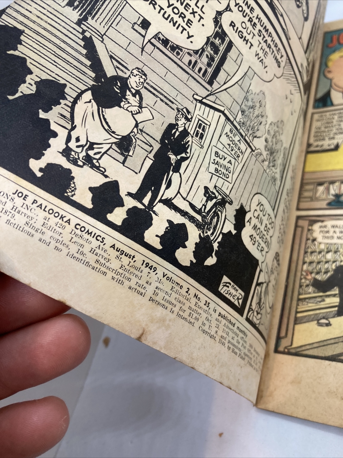 Joe Palooka #35 1949 Damage To The Side Very Rough AS IS