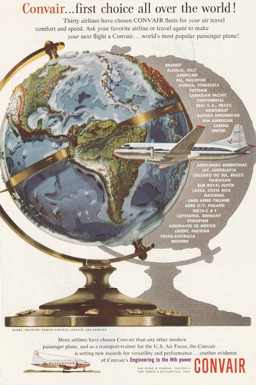 1954 Convair First Choice All over the World Engineering to the Nth Power