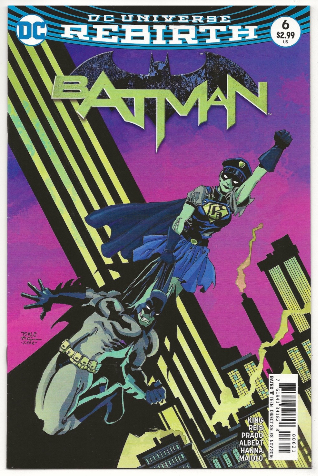DC Comics Rebirth BATMAN #6 first printing Tim Sale Cover B variant