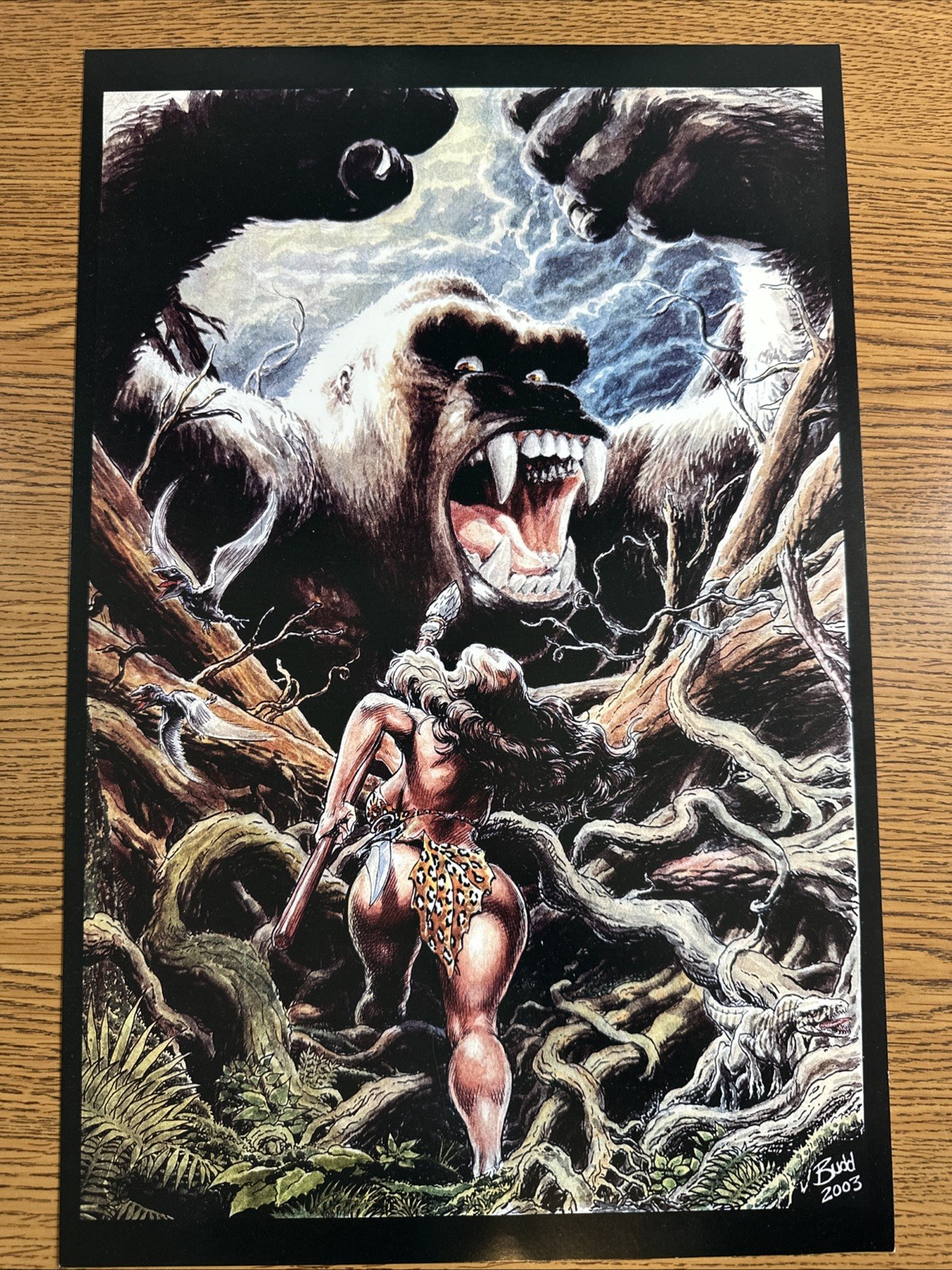 Cavewoman 11” x 17” Cardstock Art Print By Budd Root