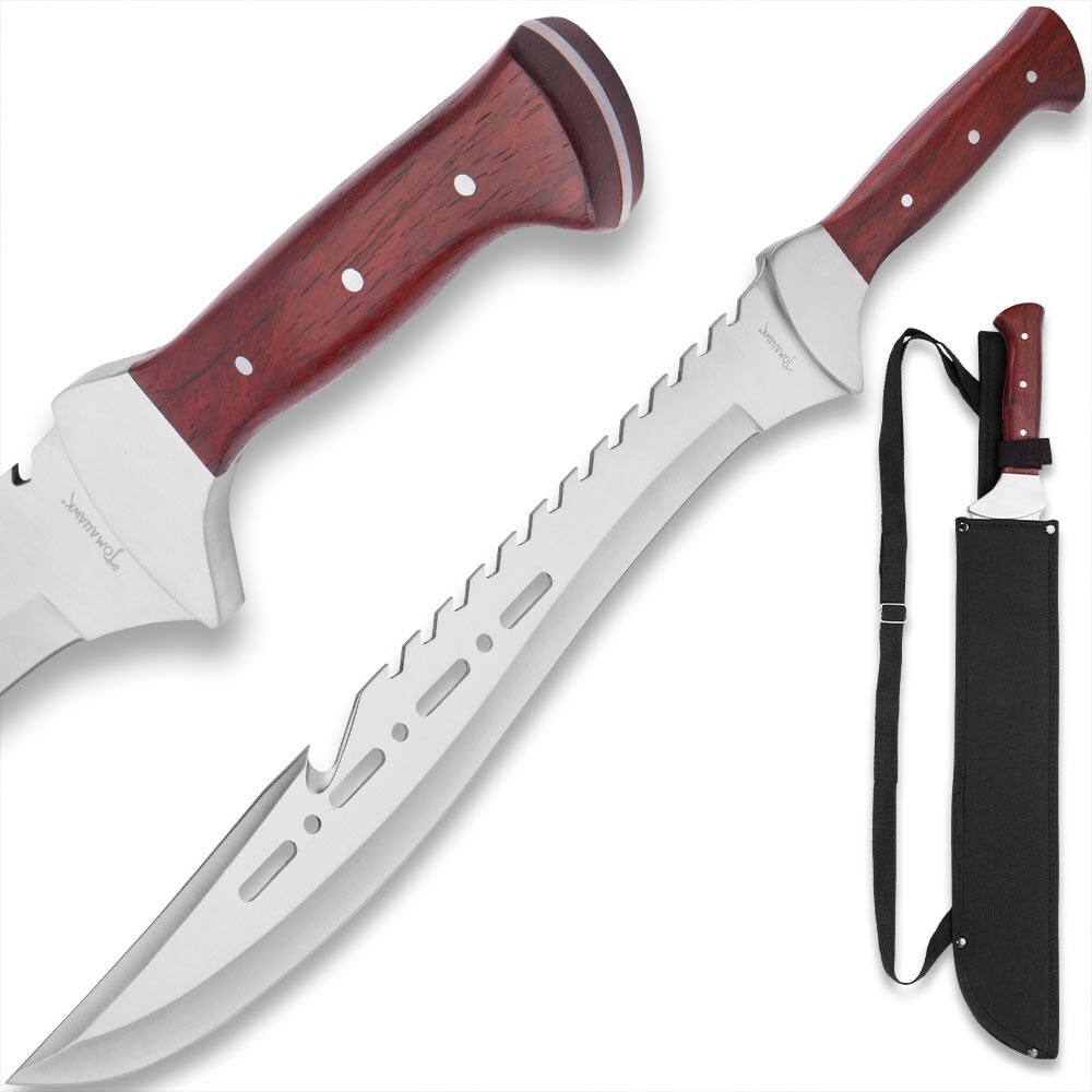 Tomahawk Razorback Machete| Full-Tang | Nylon Shoulder Sheath | 21 1/4″ Overall
