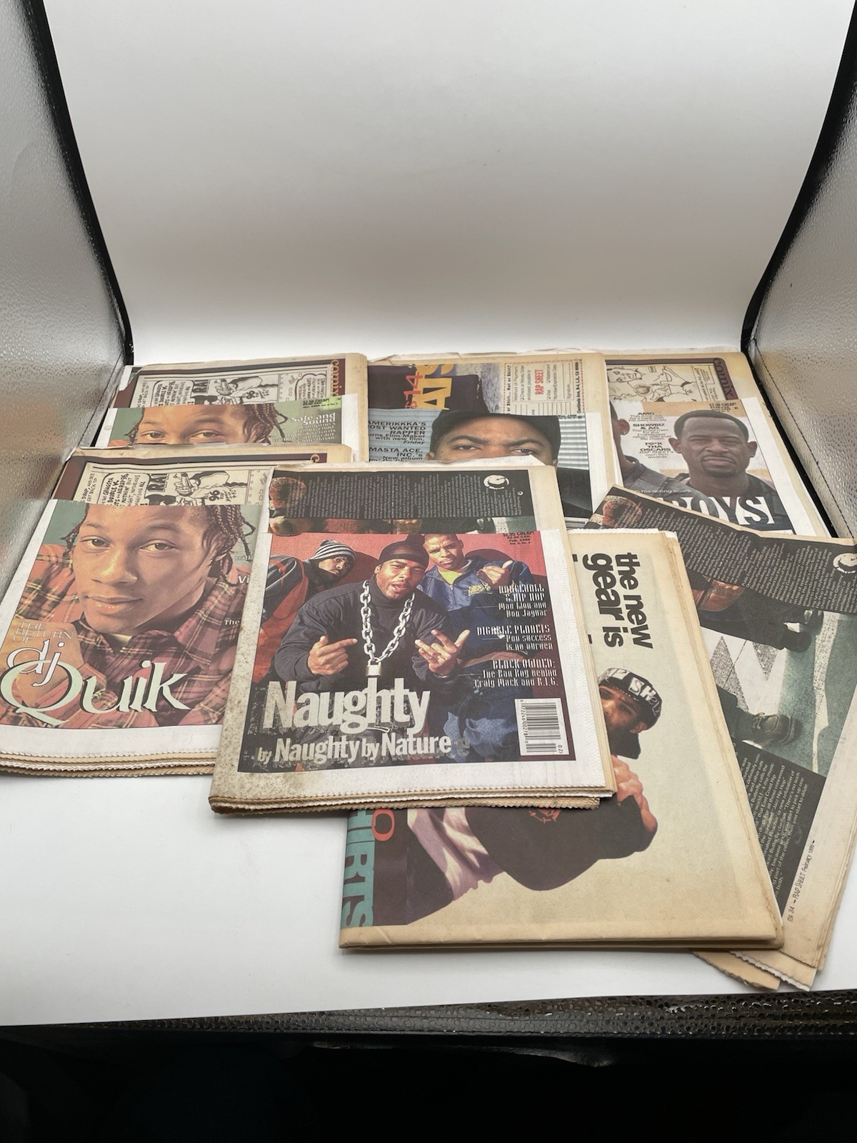 Rap Sheet Newspaper Dj Quik Naughty By Nature Ice Cube Bad Boys Hip Hop Rare VTG