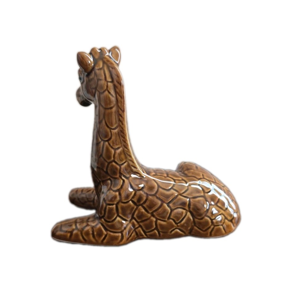 Handcrafted MCS Ceramic Chinese GIRAFFE FIGURINE – 6” L x 6” H x 3” W – EUC