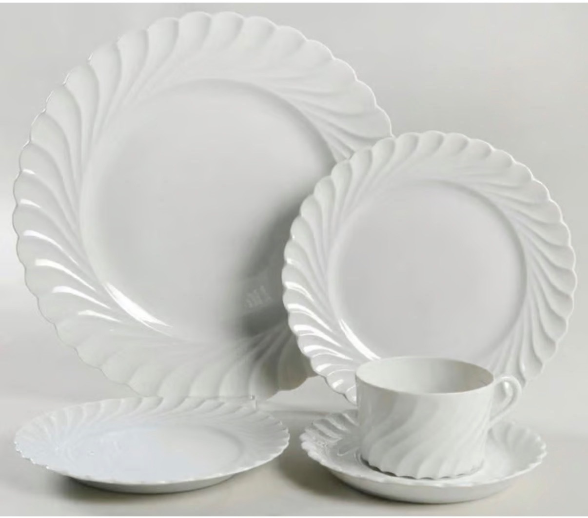 Haviland Torse White Dinner Plate 10 3/8 “