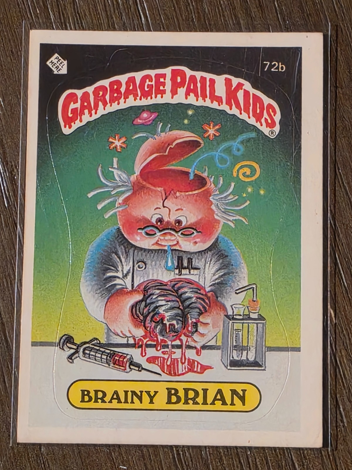 1985 Topps Garbage Pail Kids Series 2 OS2 72b Brainy Brian
