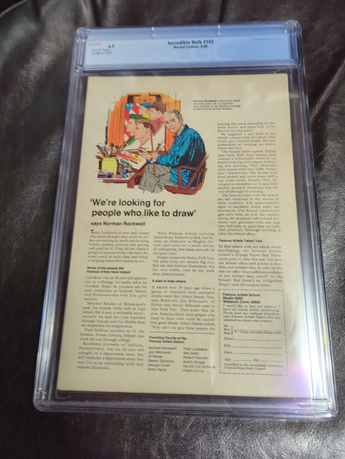 The Incredible Hulk #102 (Marvel Comics April 1968) Graded 6.5