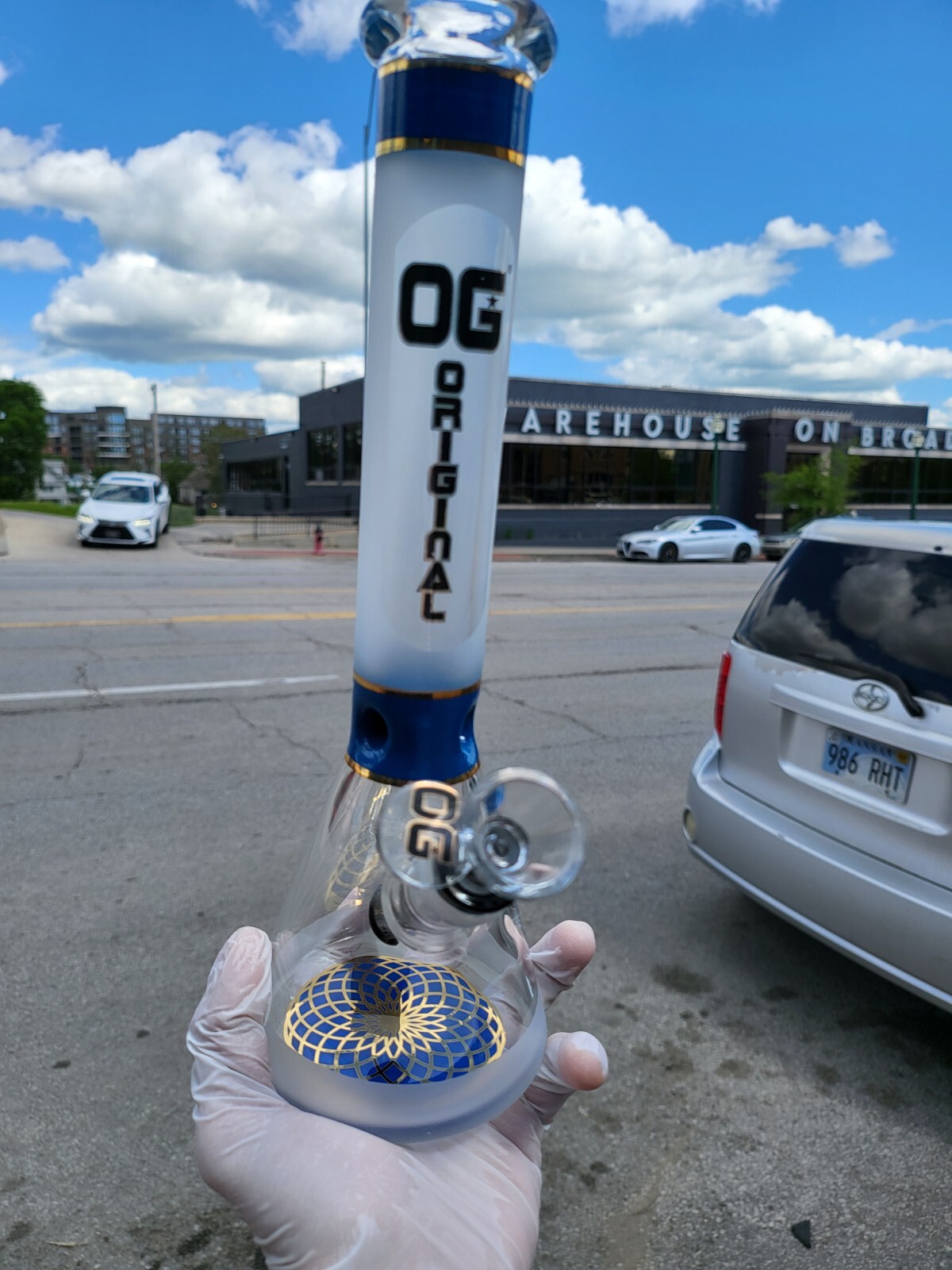 OG Original Mini Borosilicate Glass Water Pipe Bong style 12″