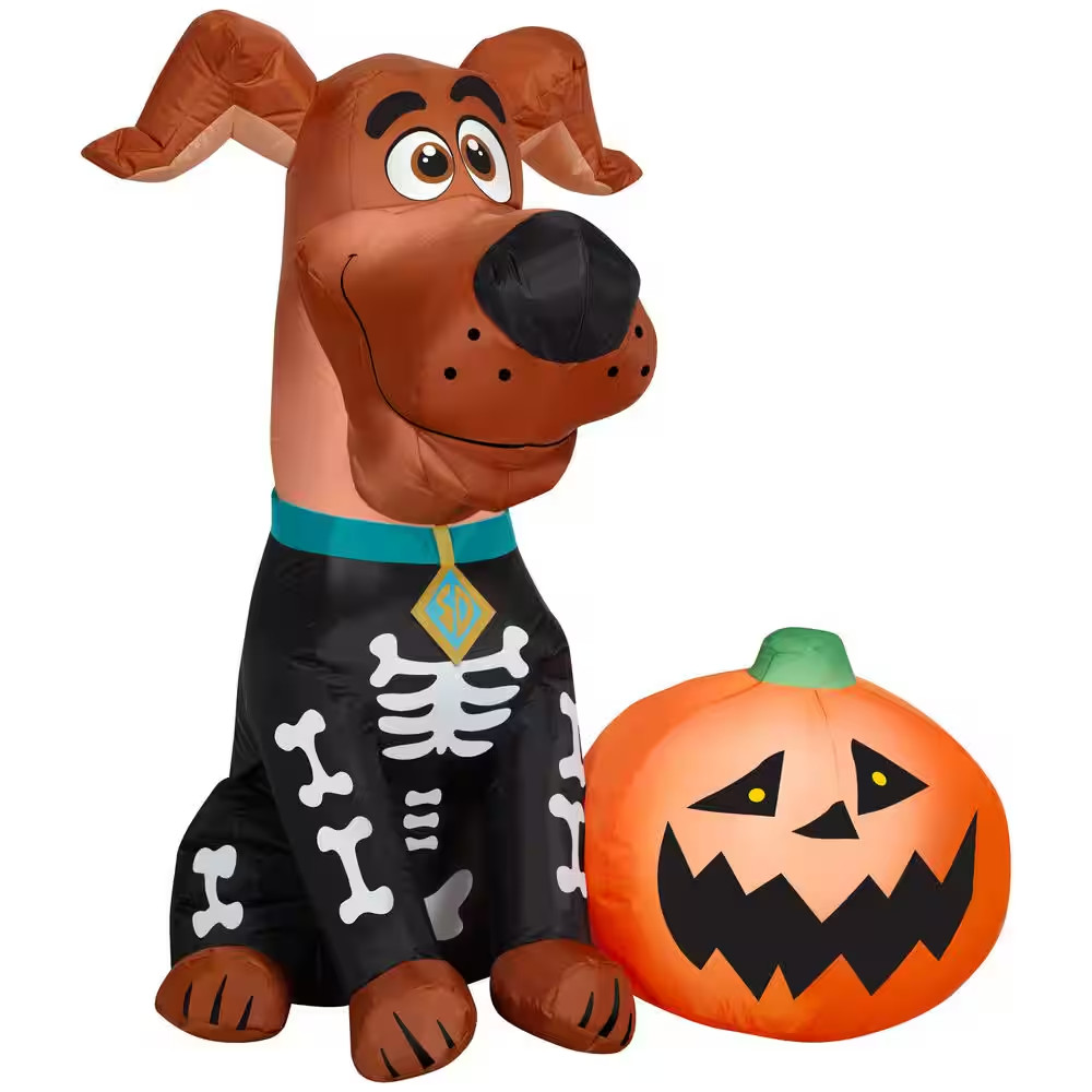 4 Ft Airblown-Scoob with Pumpkin Halloween Inflatable