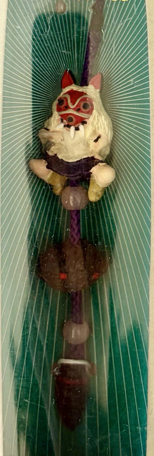 RARE NEW Princess Mononoke Hime San Hanger Keychain Studio Ghibli Benelic Japan