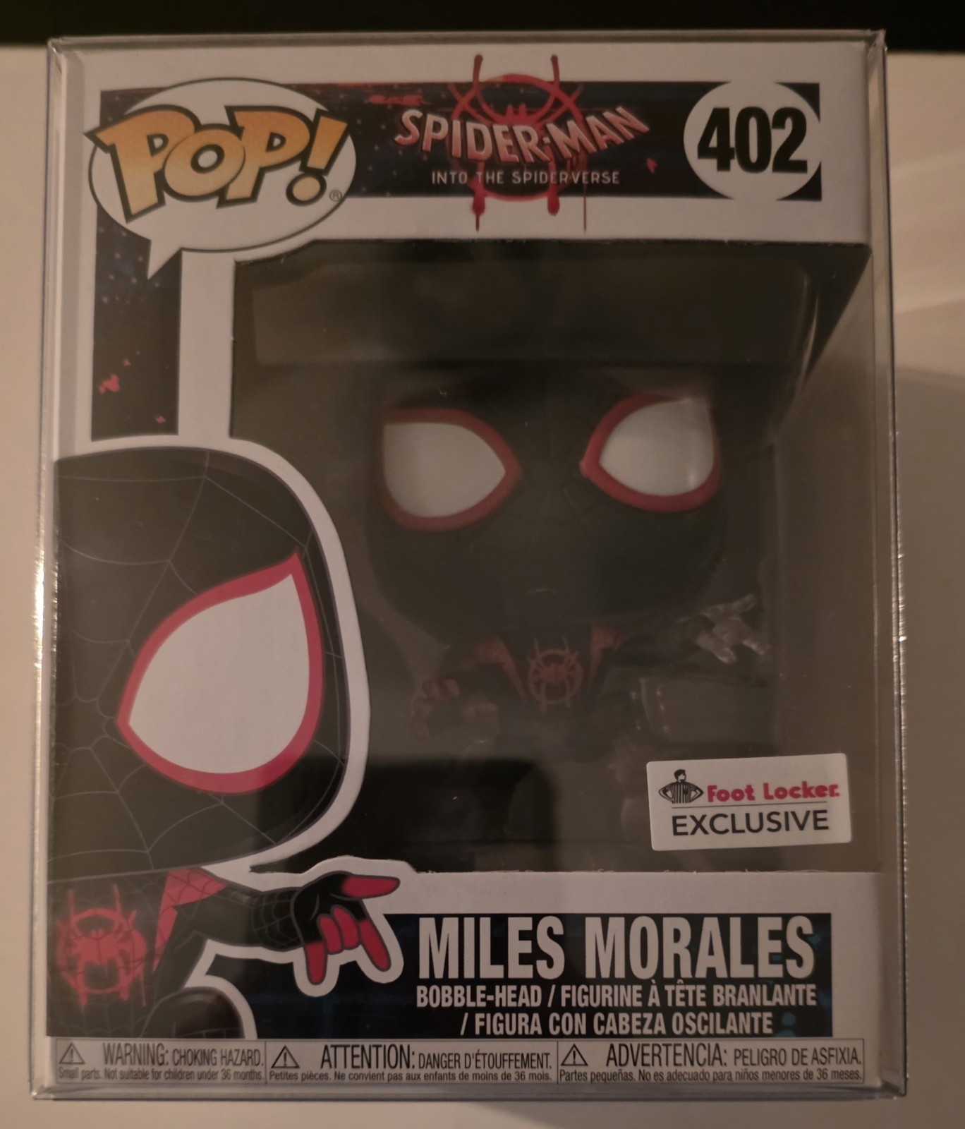 Funko Pop Miles Morales 402 Foot Locker Exclusive Vaulted