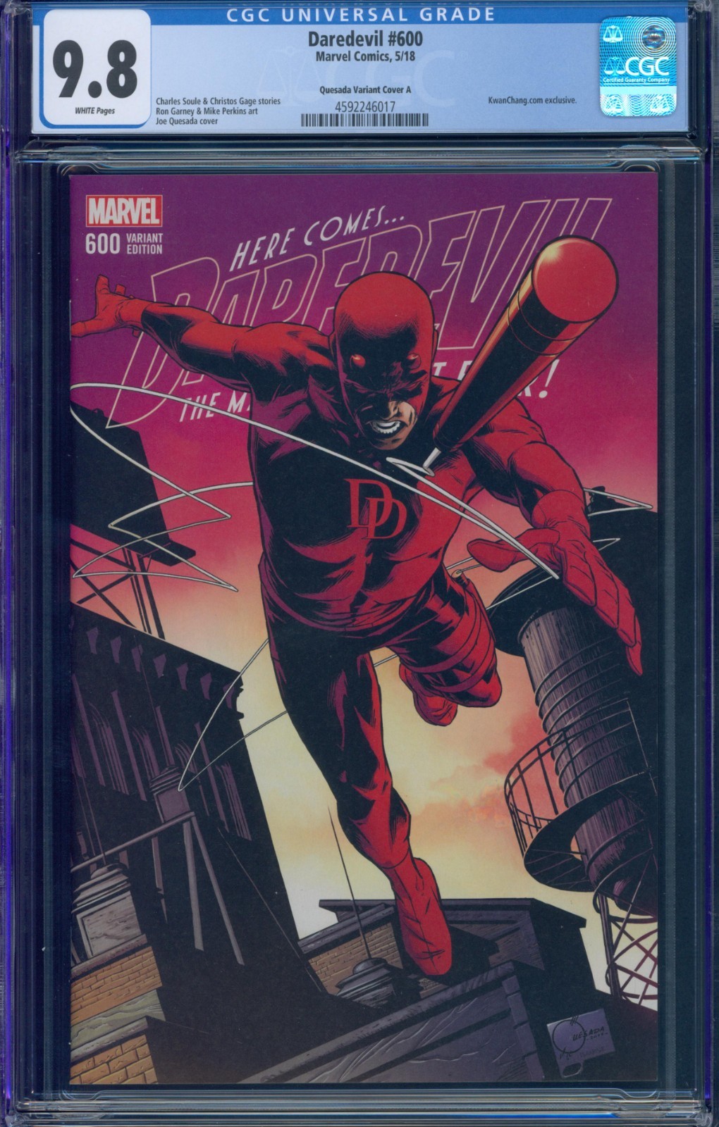 Daredevil #600 Quesada Variant Cover A CGC 9.8 Mayor Fisk – Only 16 in Pop! HTF!