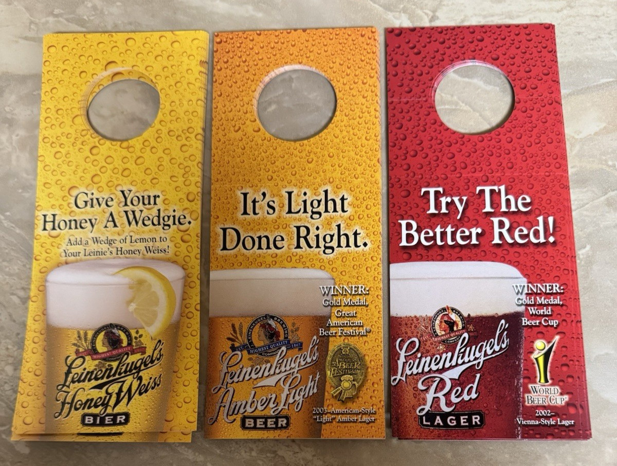 30 Leinenkugel’s Bottle Neck Hangers 3 Different Unused