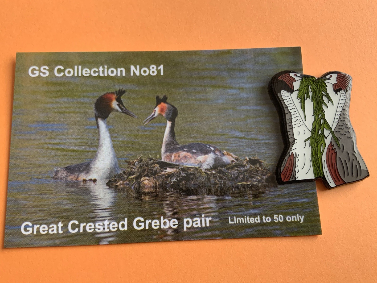 None RSPB Badges GS Collection Great crested Grebe pair