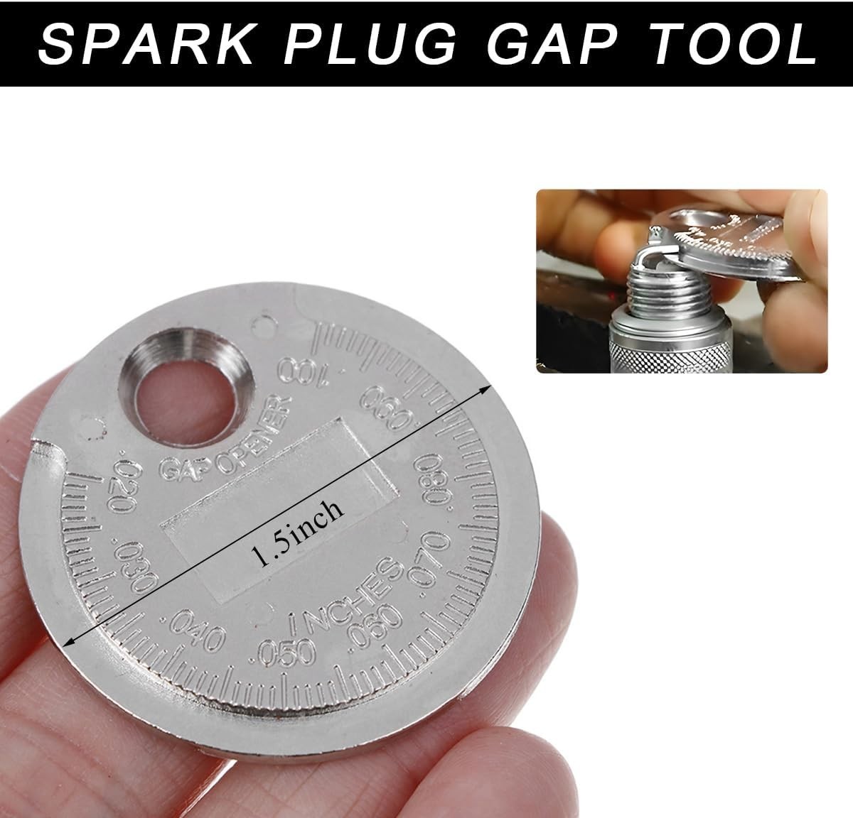Durable Zinc Alloy Gap Measuring Tool for Spark Plugs – Compact and Accurate