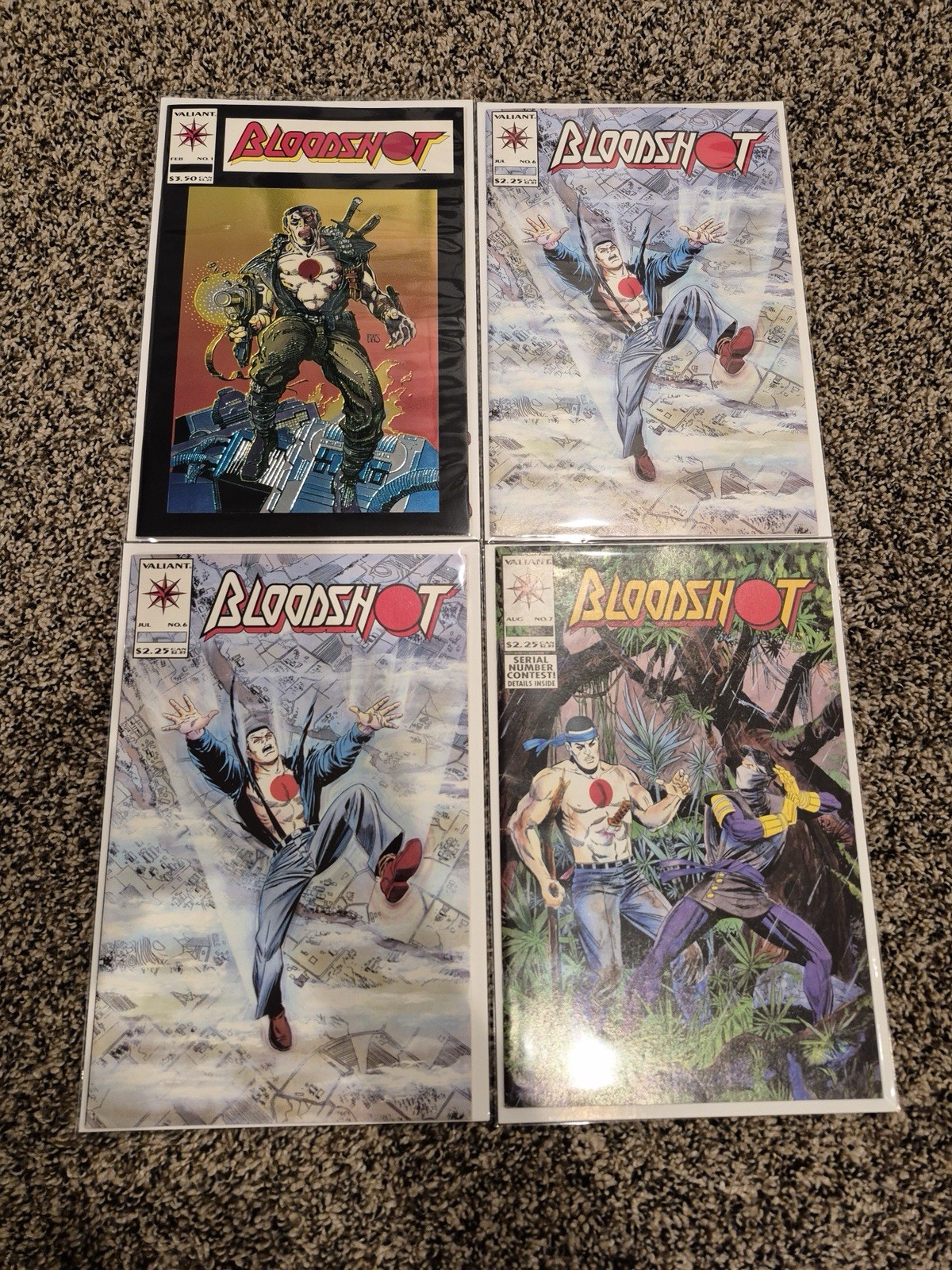 Bloodshot #1, 6(x2),7 Valiant Comic Book 1993
