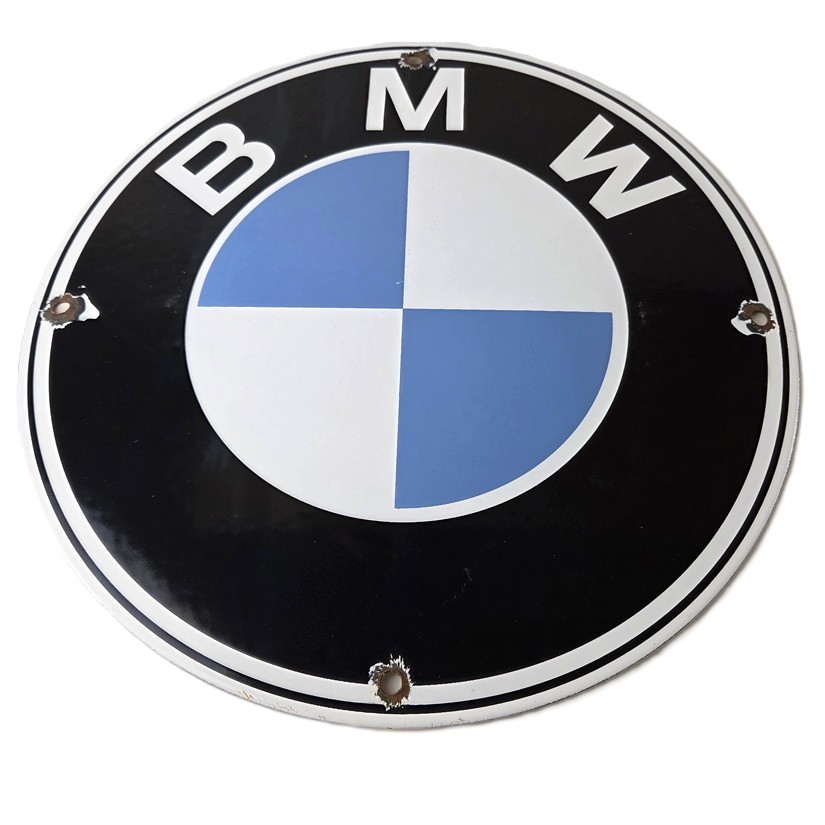 Vintage BMW Automobiles Sign – Porcelain International Garage Shop Gas Pump Sign